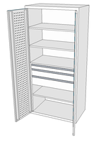 Dílenské skříně DSP 92 1_1x2_1x3_1x4_1