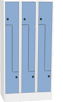 Šatní skříňky - dveře tvaru Z, HPL SZS_33_A_H - náhled