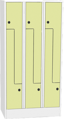 Šatní skříňky - dveře tvaru Z, HPL SZS_33_A_H - náhled